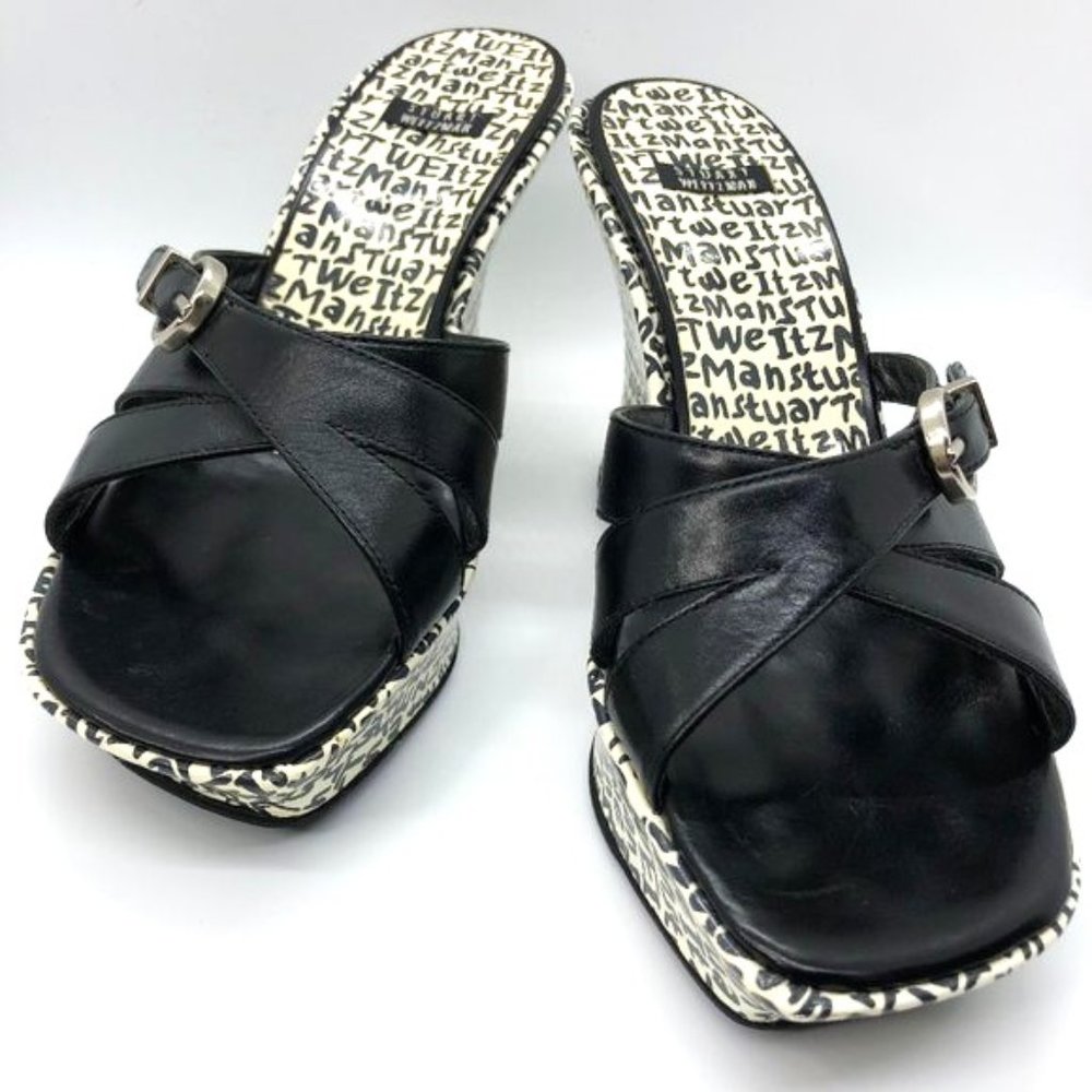 Stuart Weitzman Open Toe Platform Wedges (Nwot) - image 4